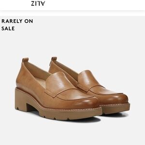 Naturalizer DARRY LUG SOLE LOAFER Toffee Leather Size 8 medium